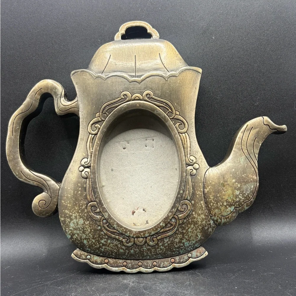 Swibco Vintage Metal Teapot Tea Kettle Coffee Pot Picture Frame, Kickback Stand